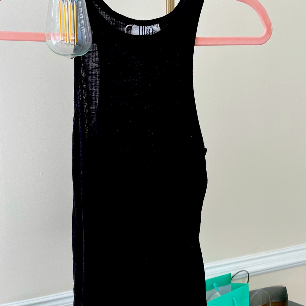 Black Free People Ribbed Tank Top